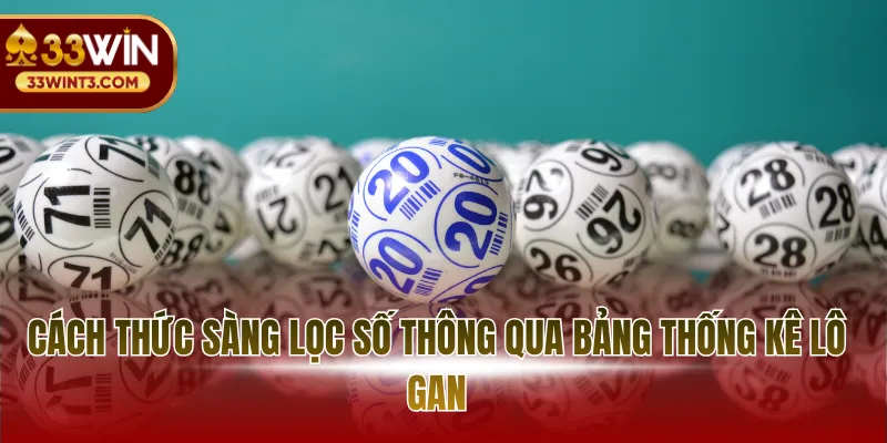 Cách thức sàng lọc số thông qua bảng thống kê lô gan